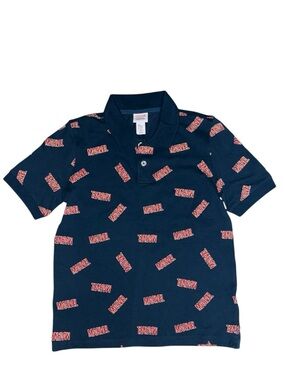 Amazon Essentials × Marvel Boys' Medium  Short-Sleeve Polo Shirt All-Over Logo